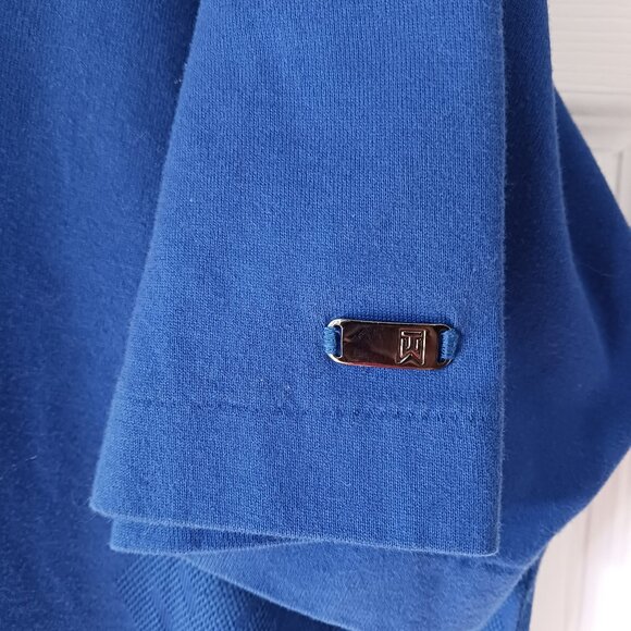 Tiger Woods Disney Golf Shirt Mens Blue Short Sleeve Nike Fit Dry Collection Lg - Picture 6 of 10